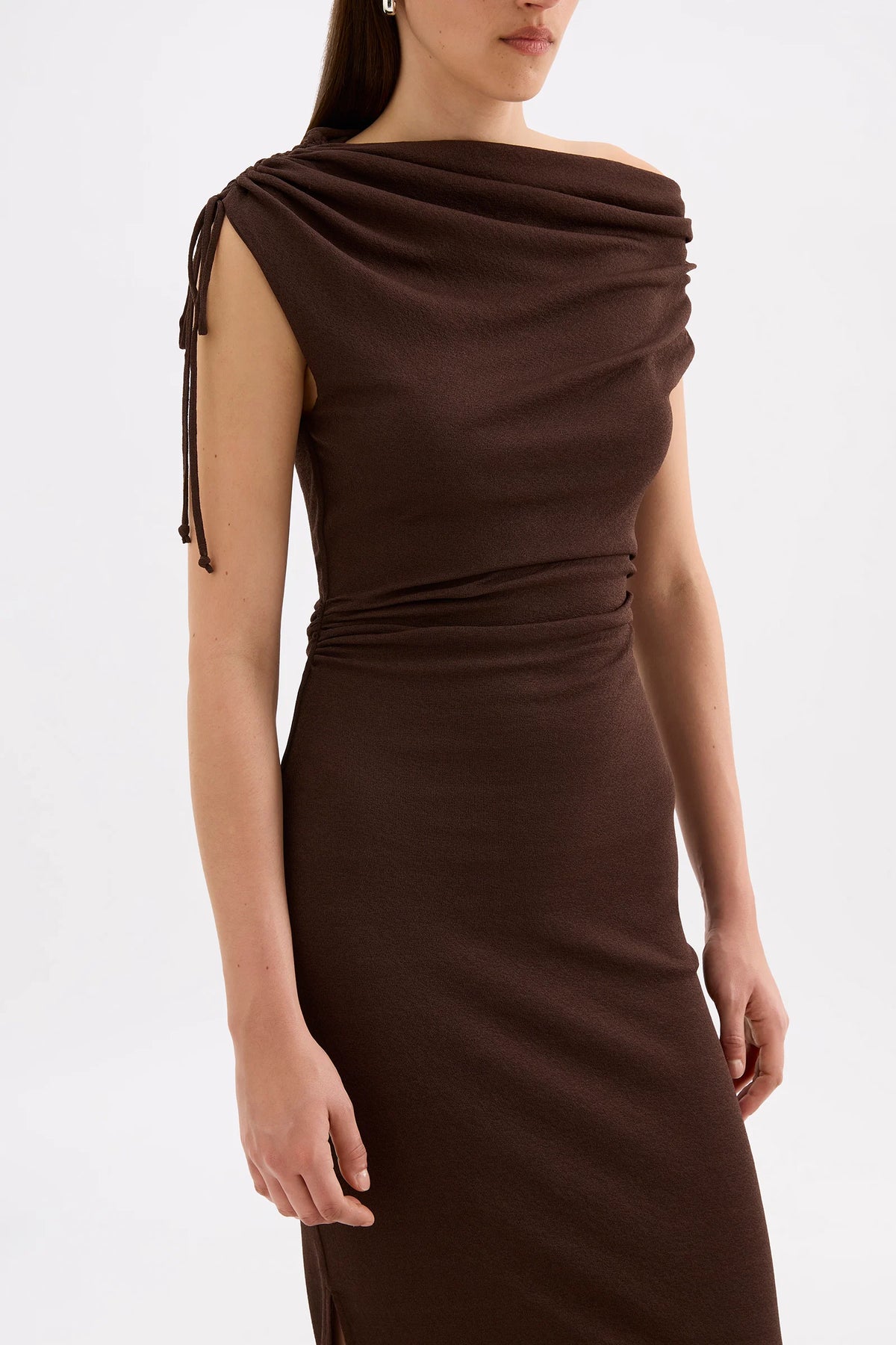 Lani Mesh Maxi Dress  - Chocolate