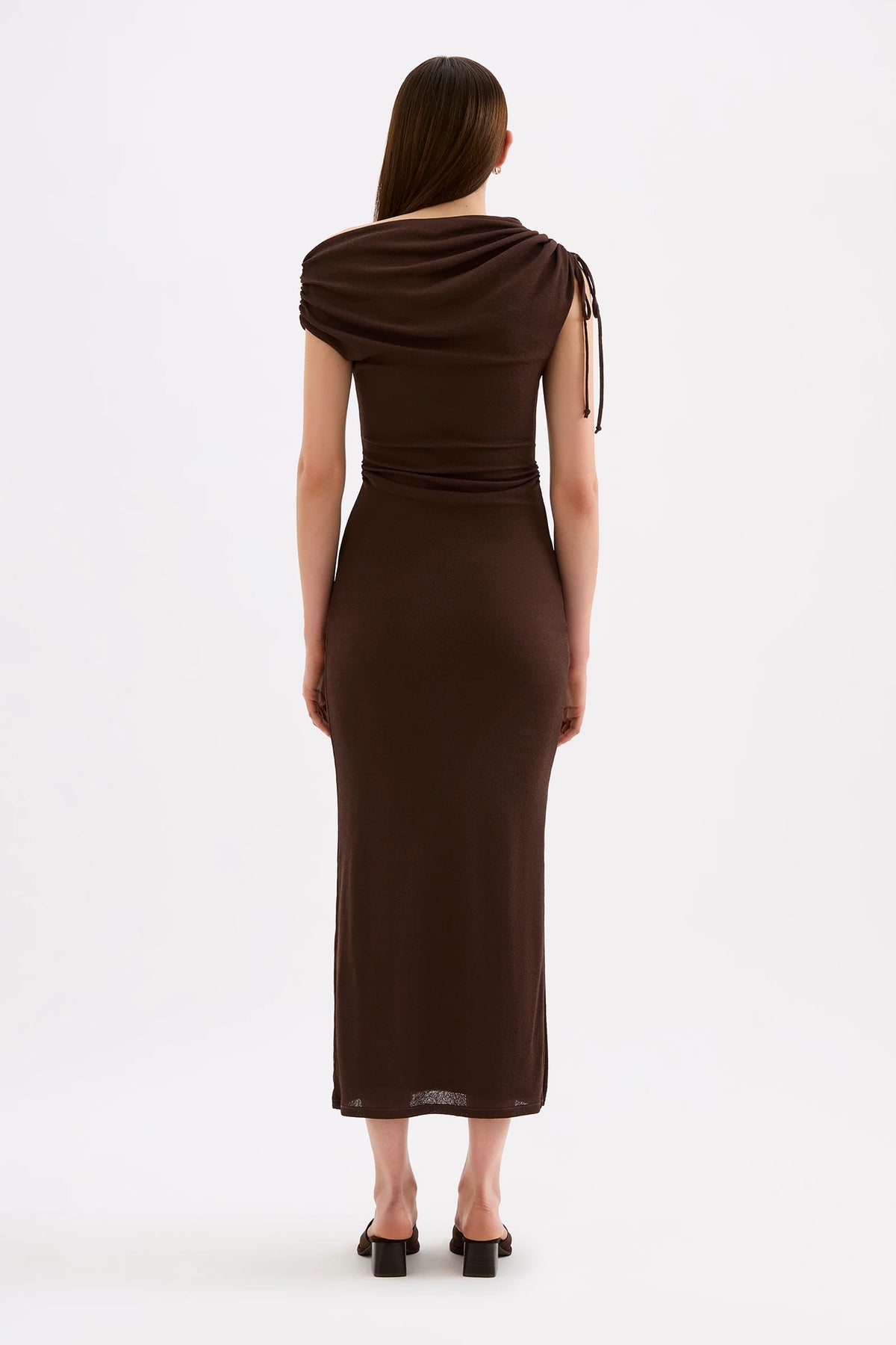 Lani Mesh Maxi Dress  - Chocolate