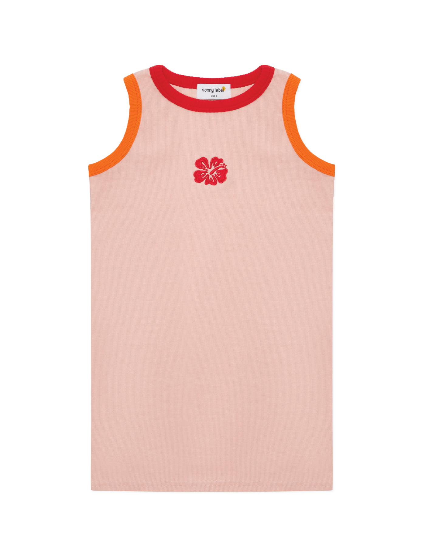 Ribbed Singlet Dress - Flamingo