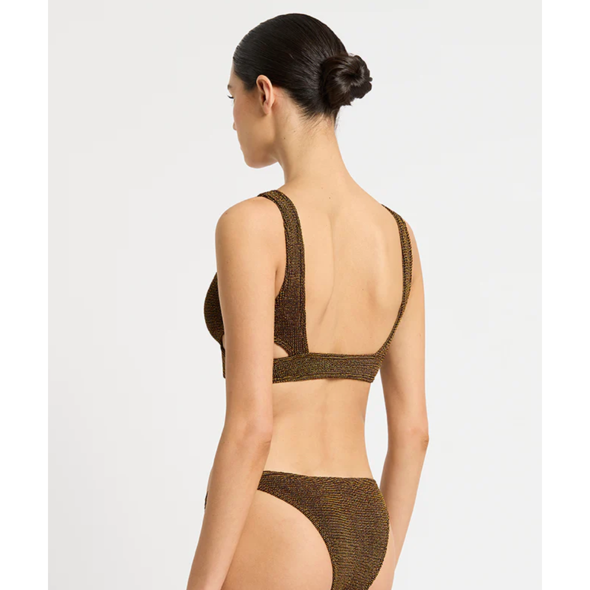 Bond-Eye Swim Nino Crop - Cocoa Lurex