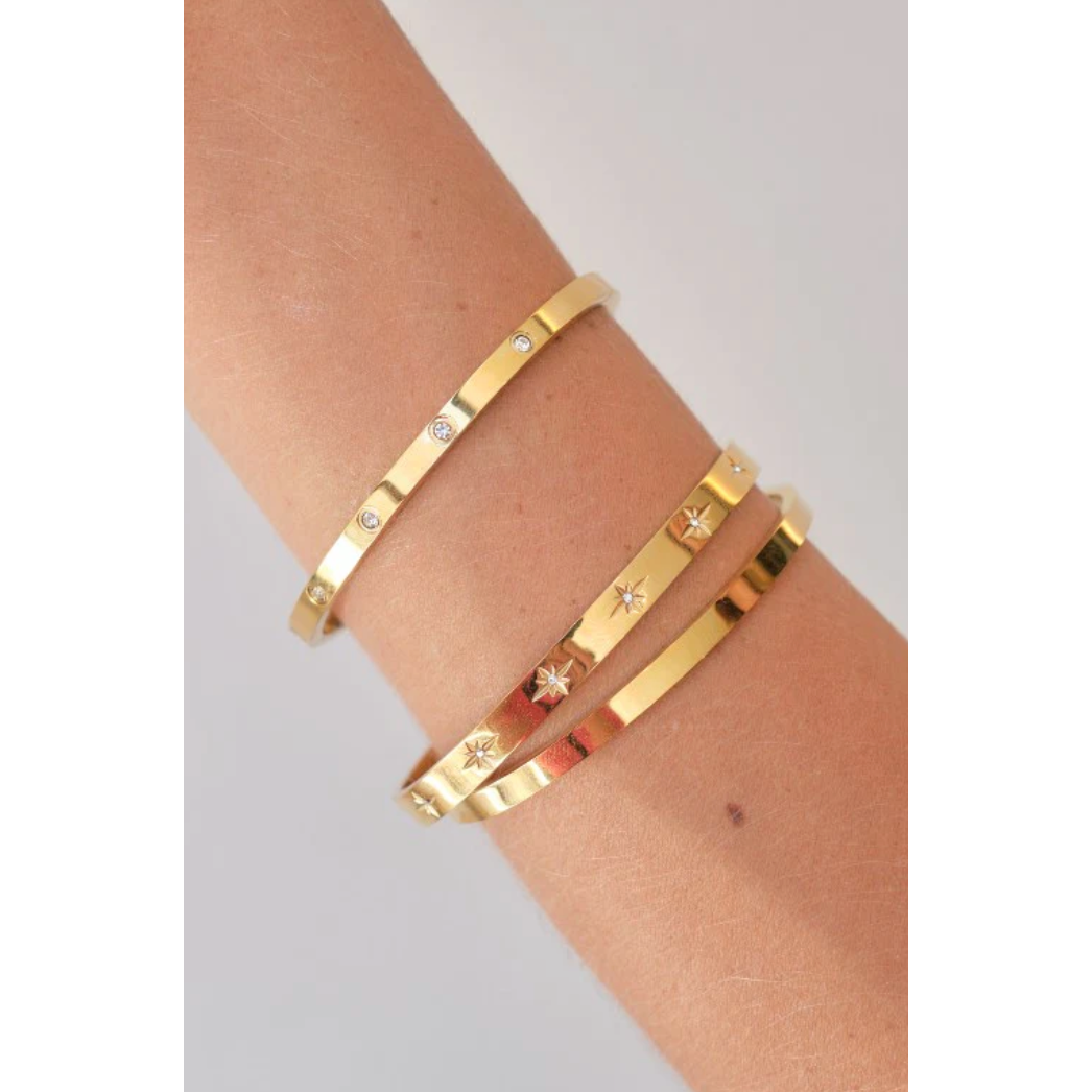 Love From Lilou Odette Bangle - Gold