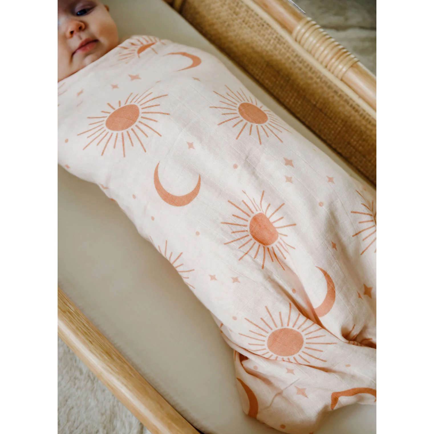 Woven Kids Cotton & Bamboo Swaddle - Soleil