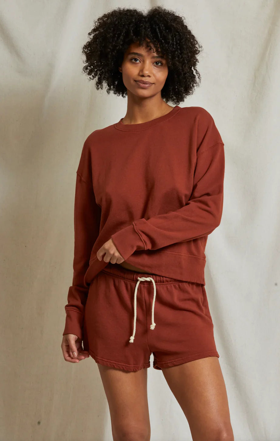 Tyler French Terry Pullover Sweatshirt - Russet