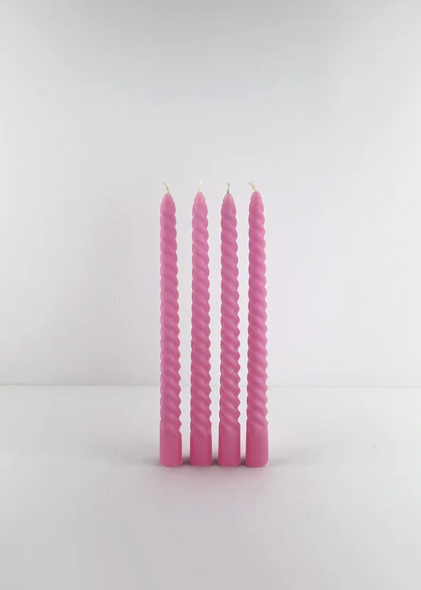 Bondi Scent Twisted Candles - Pink