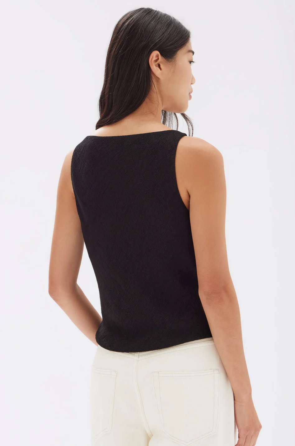 Reign Textured Top - Black