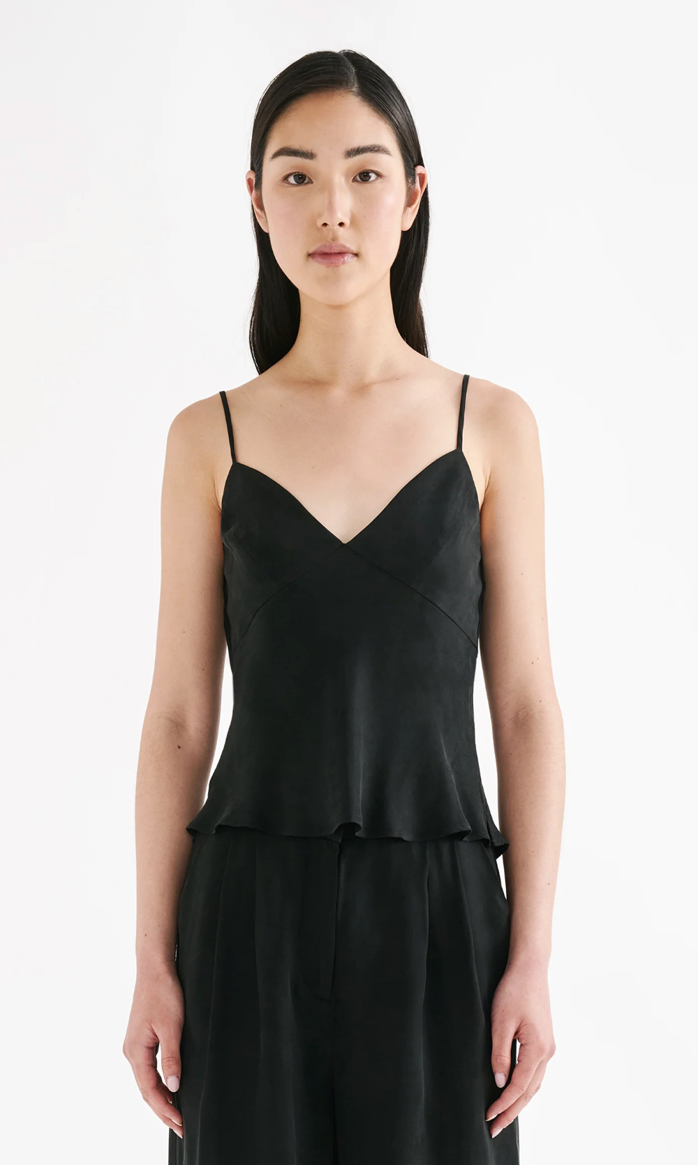 Lea Cupro Cami - Black