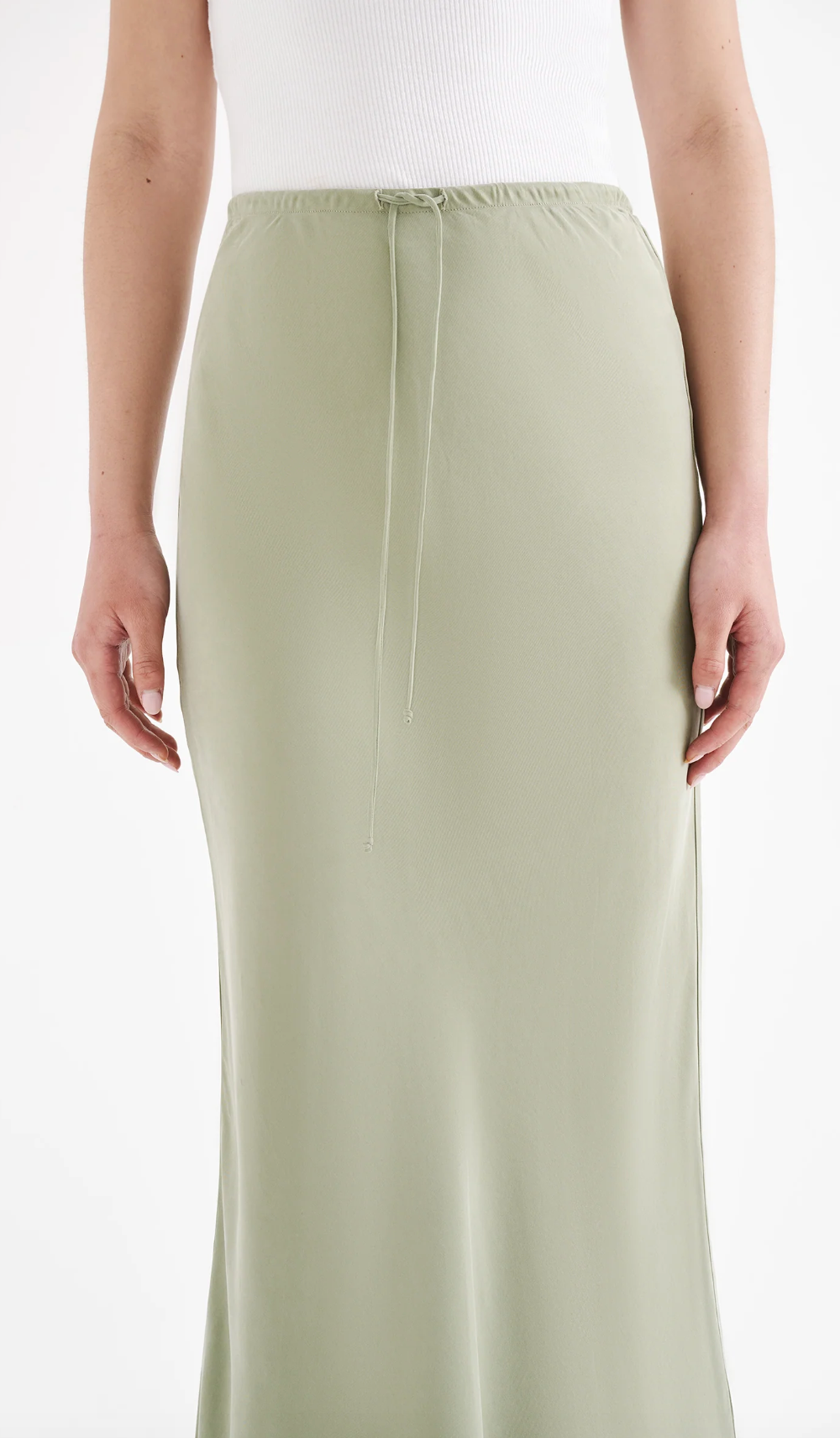 Lea Cupro Skirt - Sage