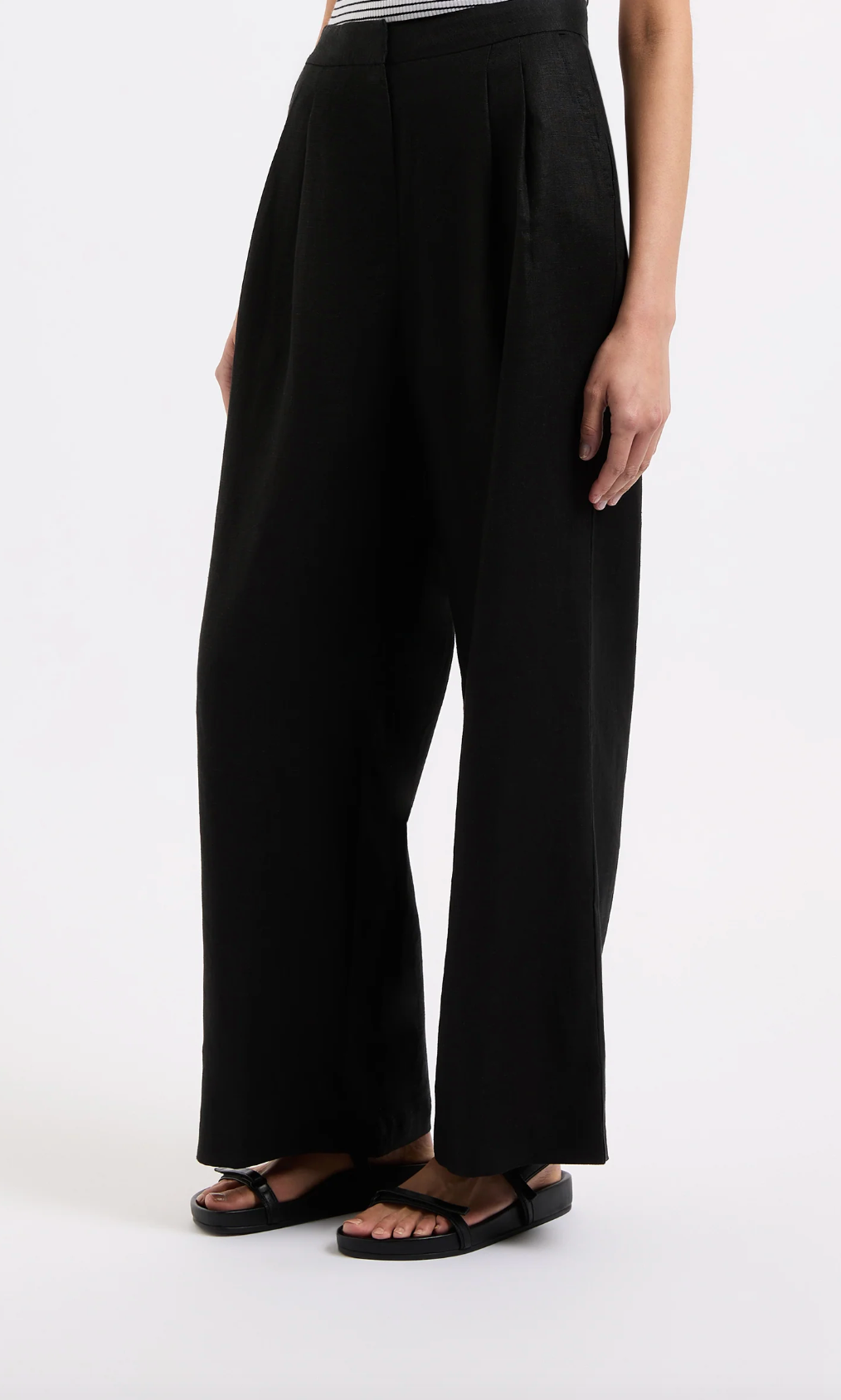 Thilda Linen Pant - Black