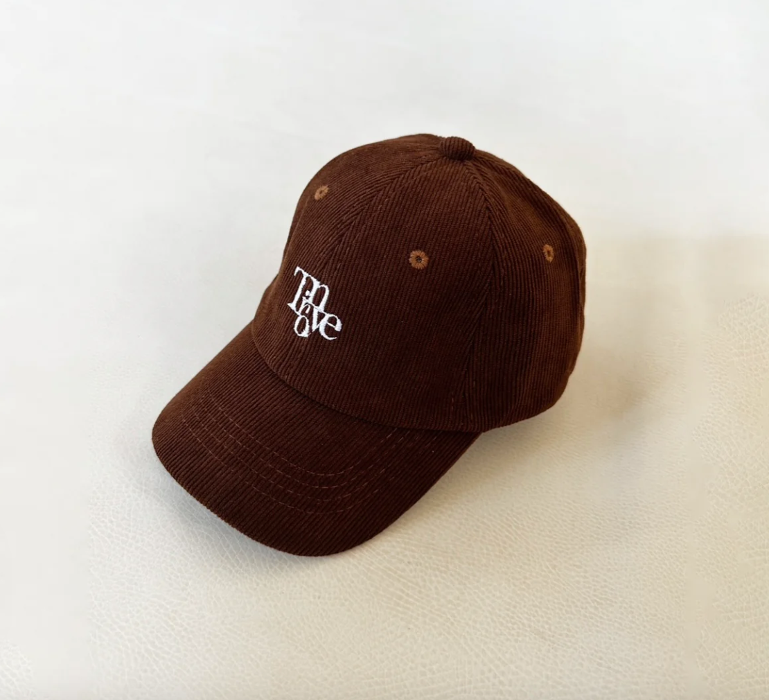 Monogram Dad Cap - Cocoa/Cream