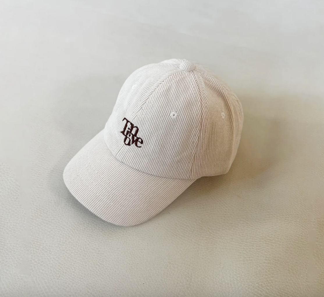 Monogram Dad Cap - Cream/Cocoa