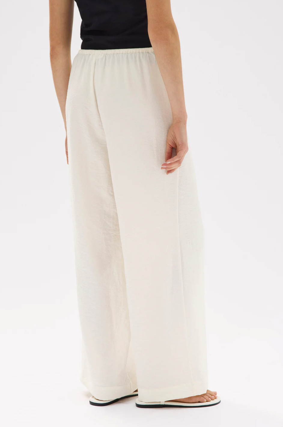 Heather Silk Blend Pant - Cream