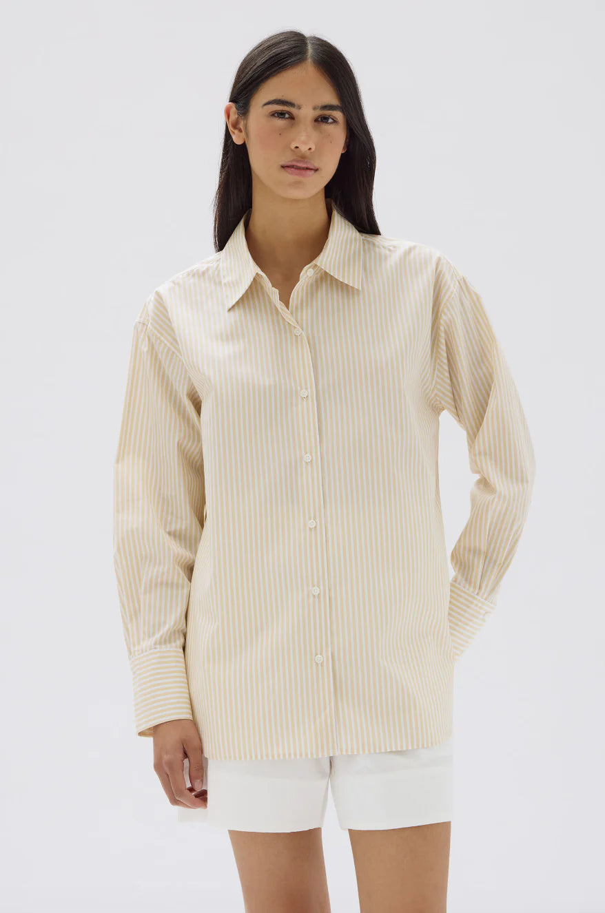 Signature Poplin Shirt - Chamomile / White