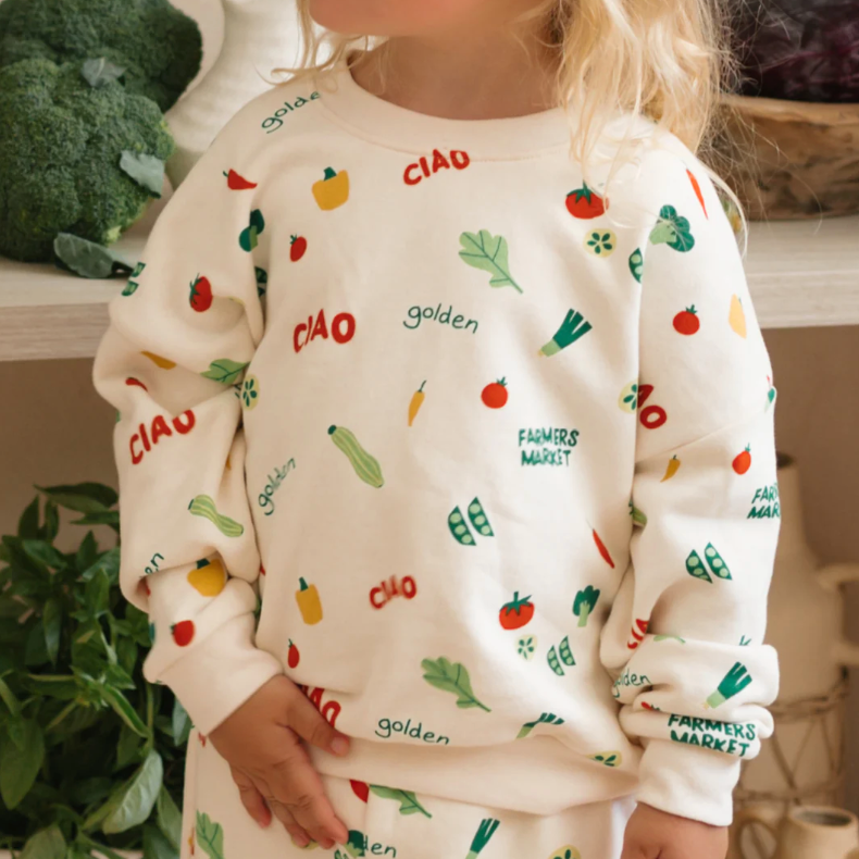 Ciao Farmers Market Sweater - Buttercream