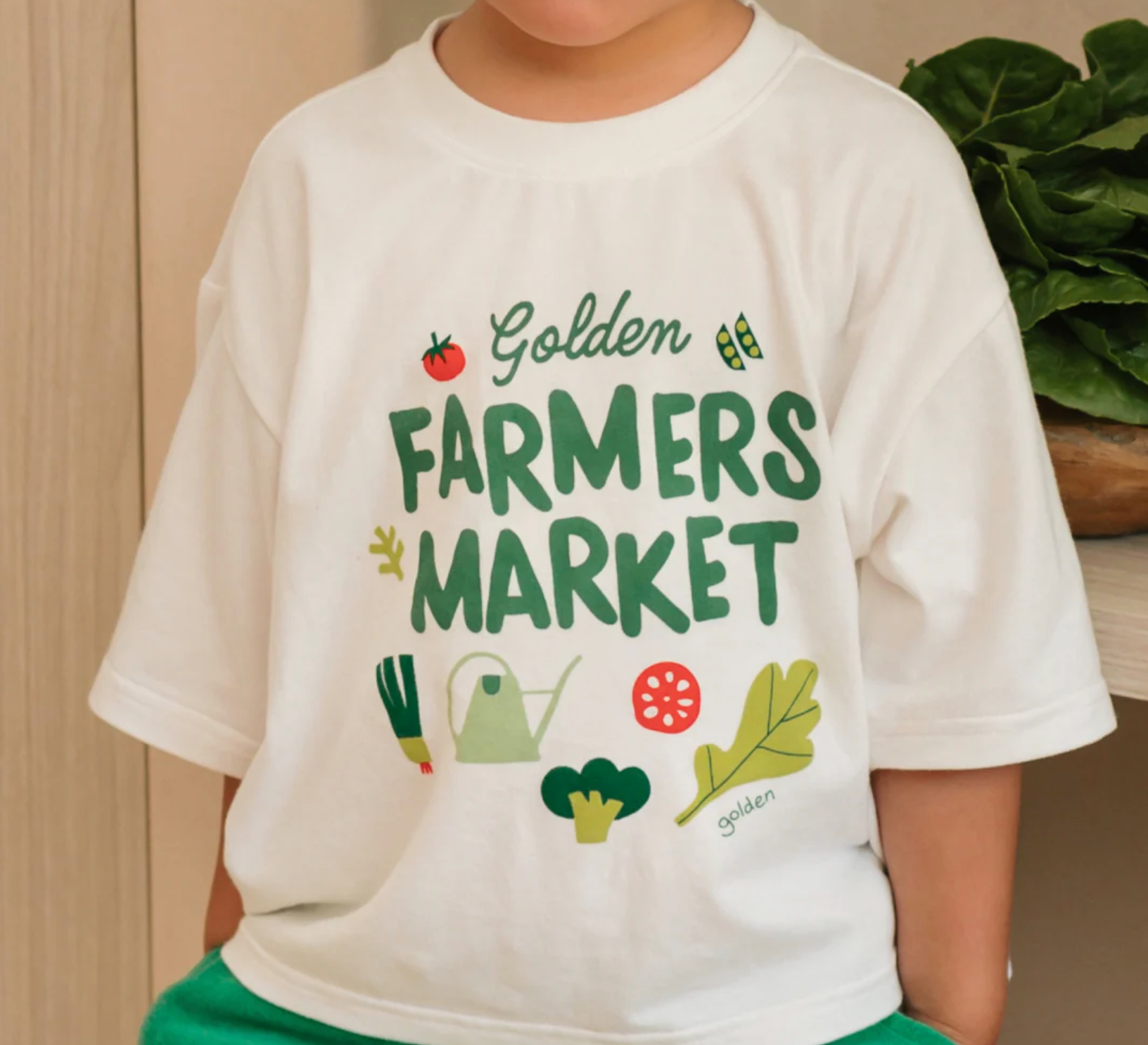 Farmers Market Mid Sleeve Tee - Marshmallow