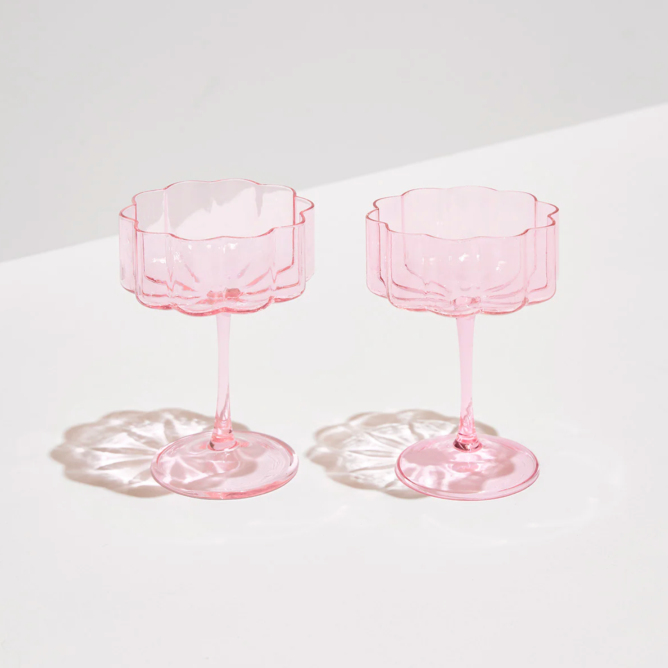 Wave Coupe Set of 2 - Pink