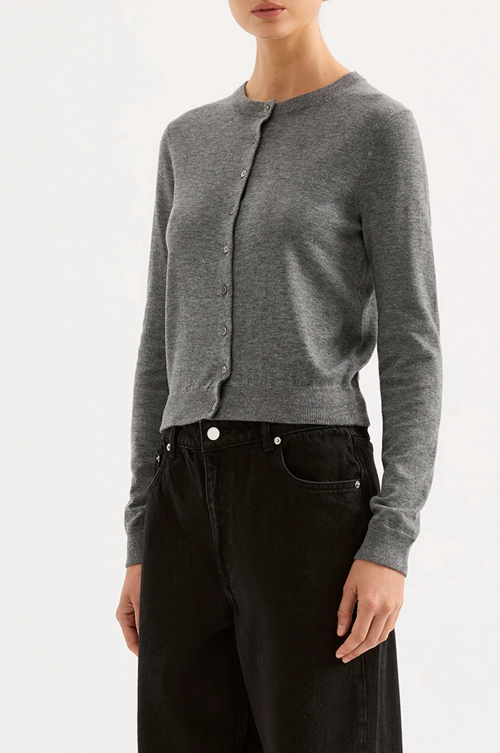 Rae Knit Cardigan - Charcoal