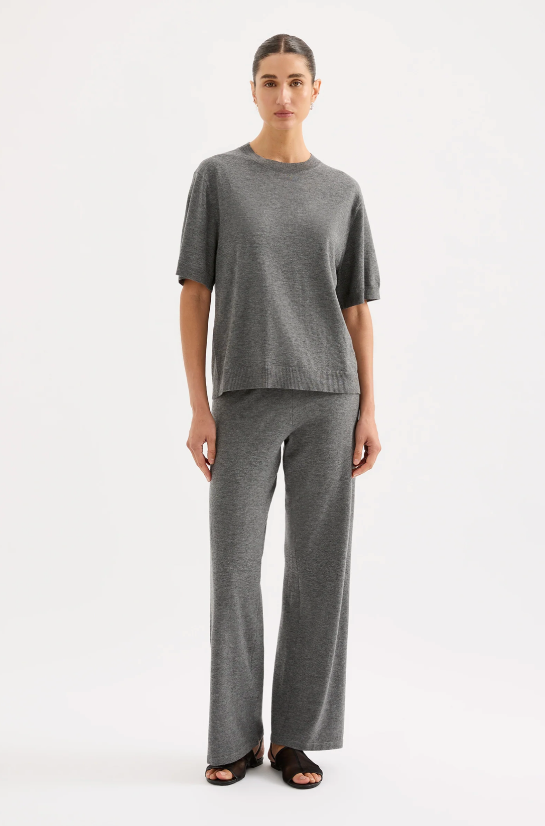 Rae Knit Pant - Charcoal