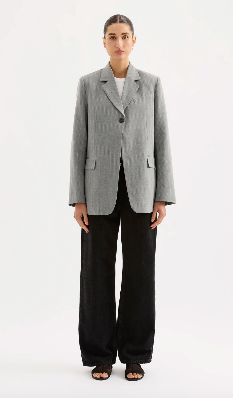 Cilia Blazer - Steel Stripe