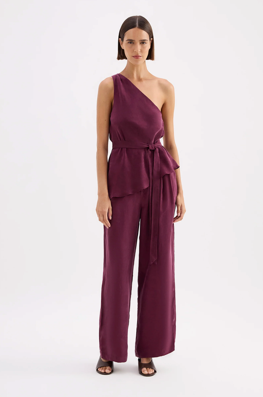 Lea Cupro Pant - Merlot