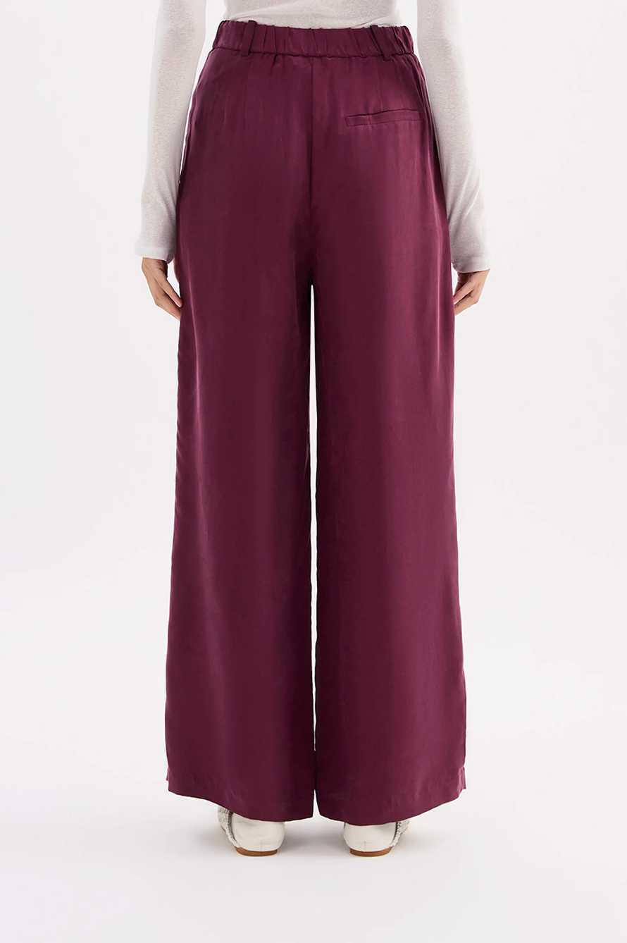 Lea Cupro Pant - Merlot