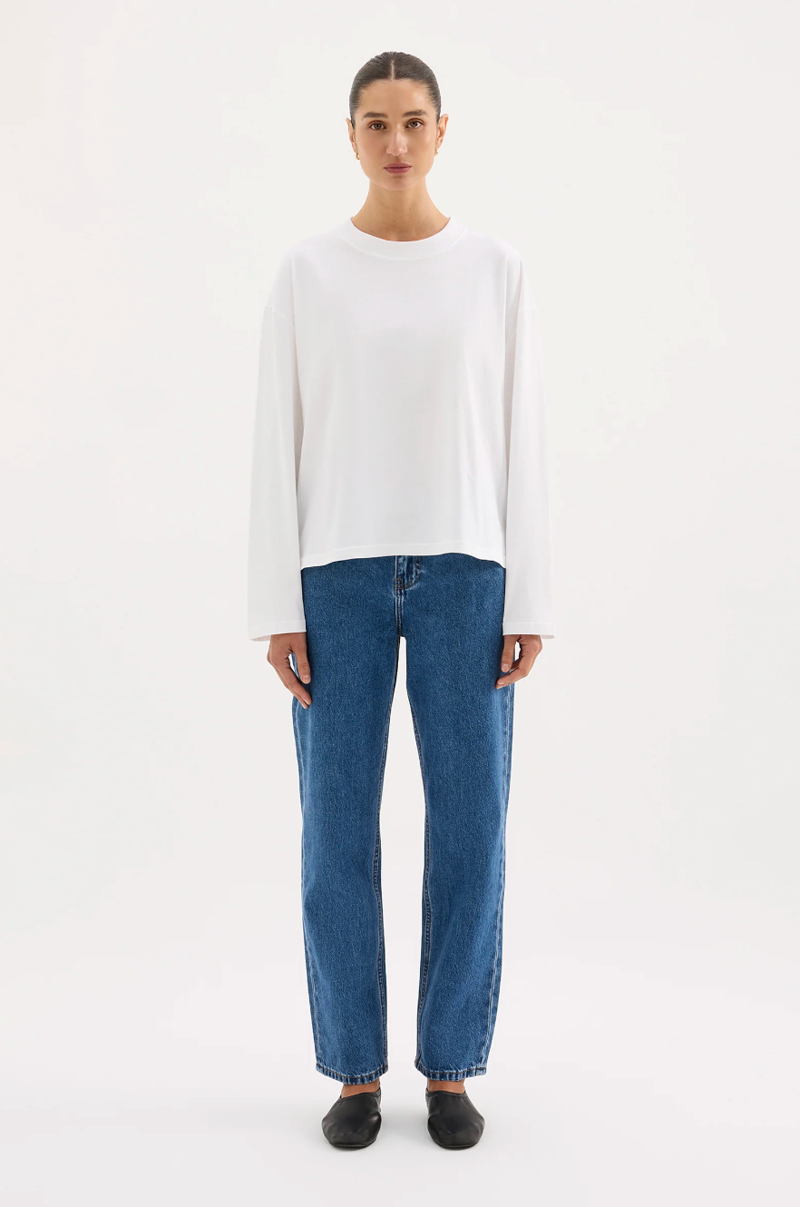 Organic Ls Tee - White