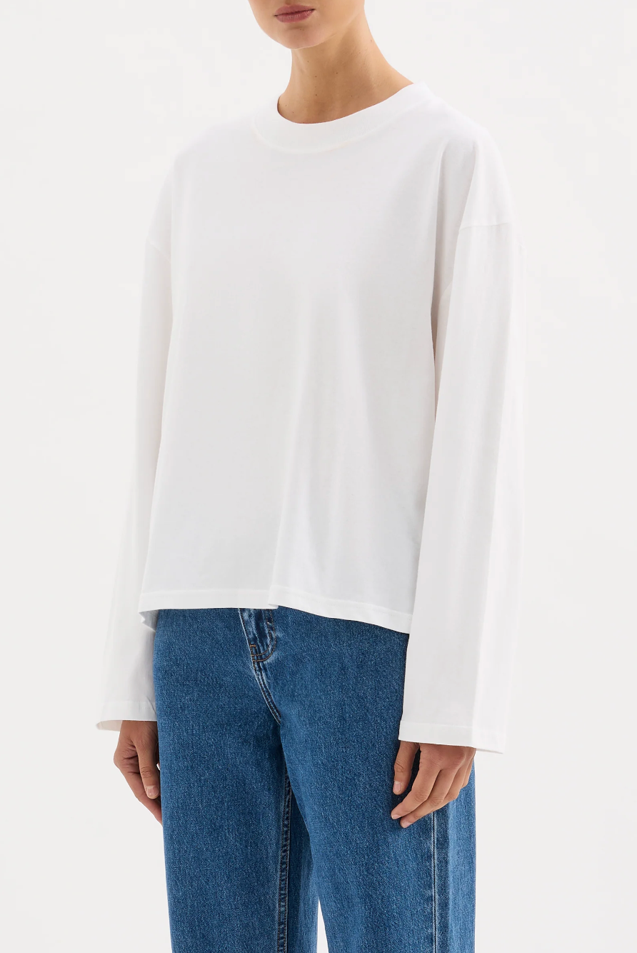 Organic Ls Tee - White