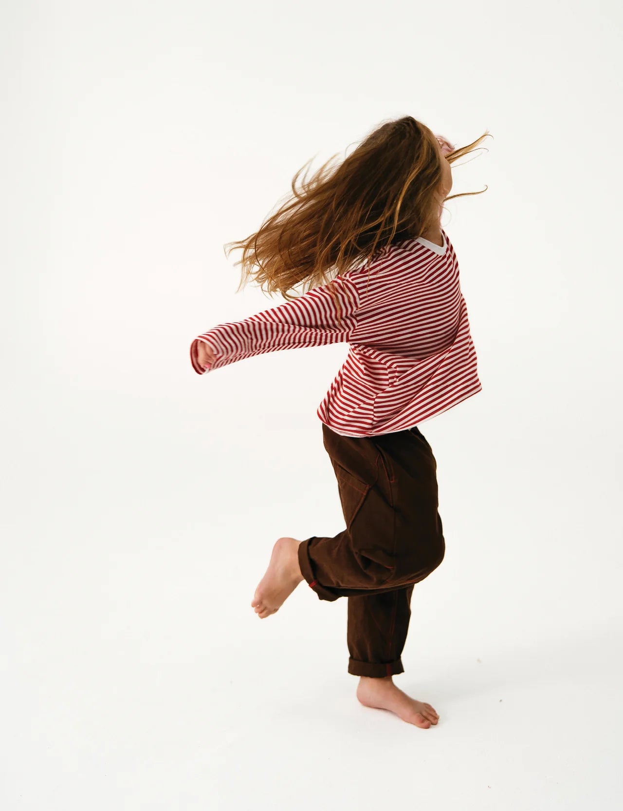 Long Stripe Tee - Red