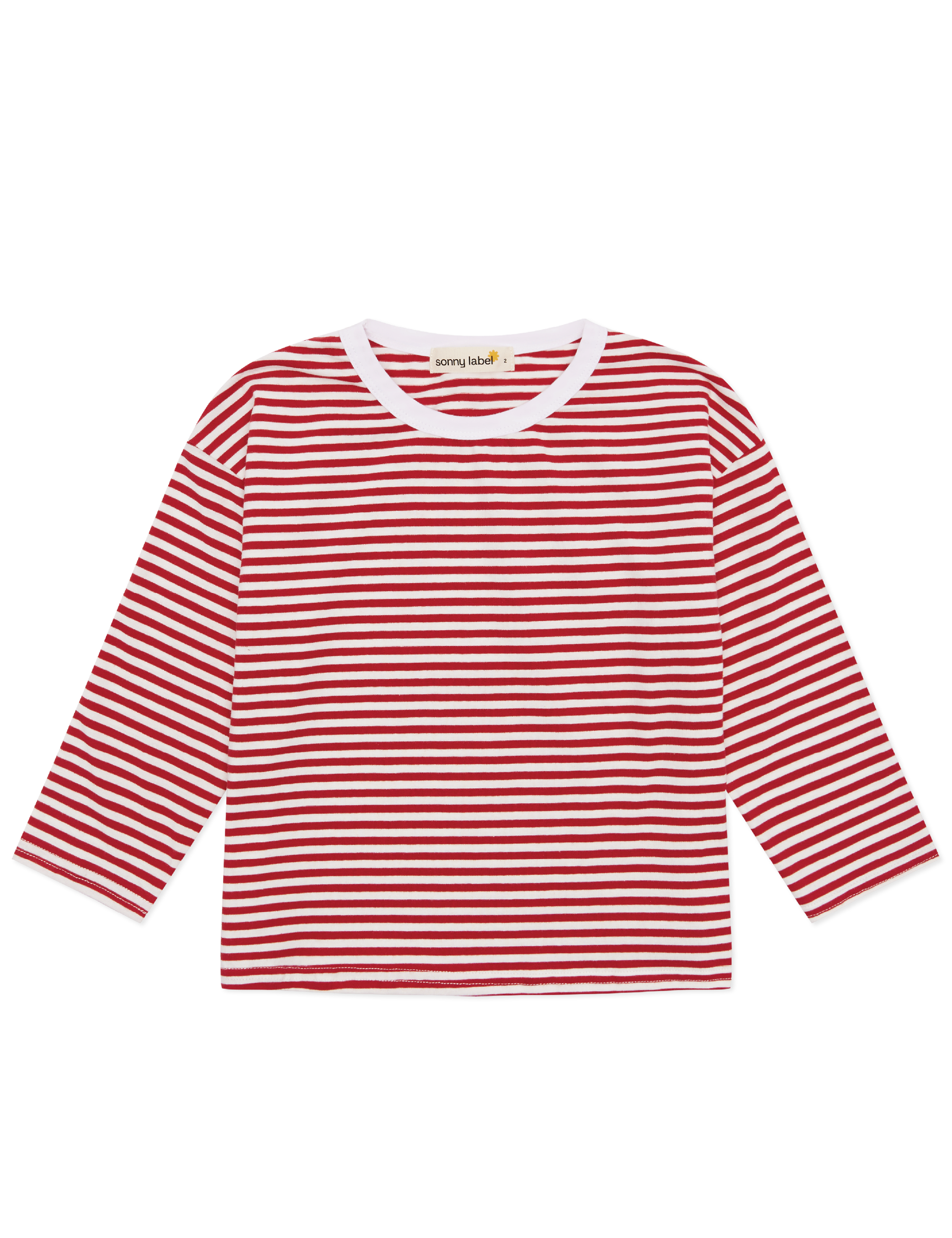 Long Stripe Tee - Red
