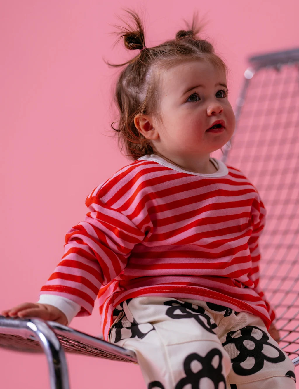 Long Tee - Cherry Stripe