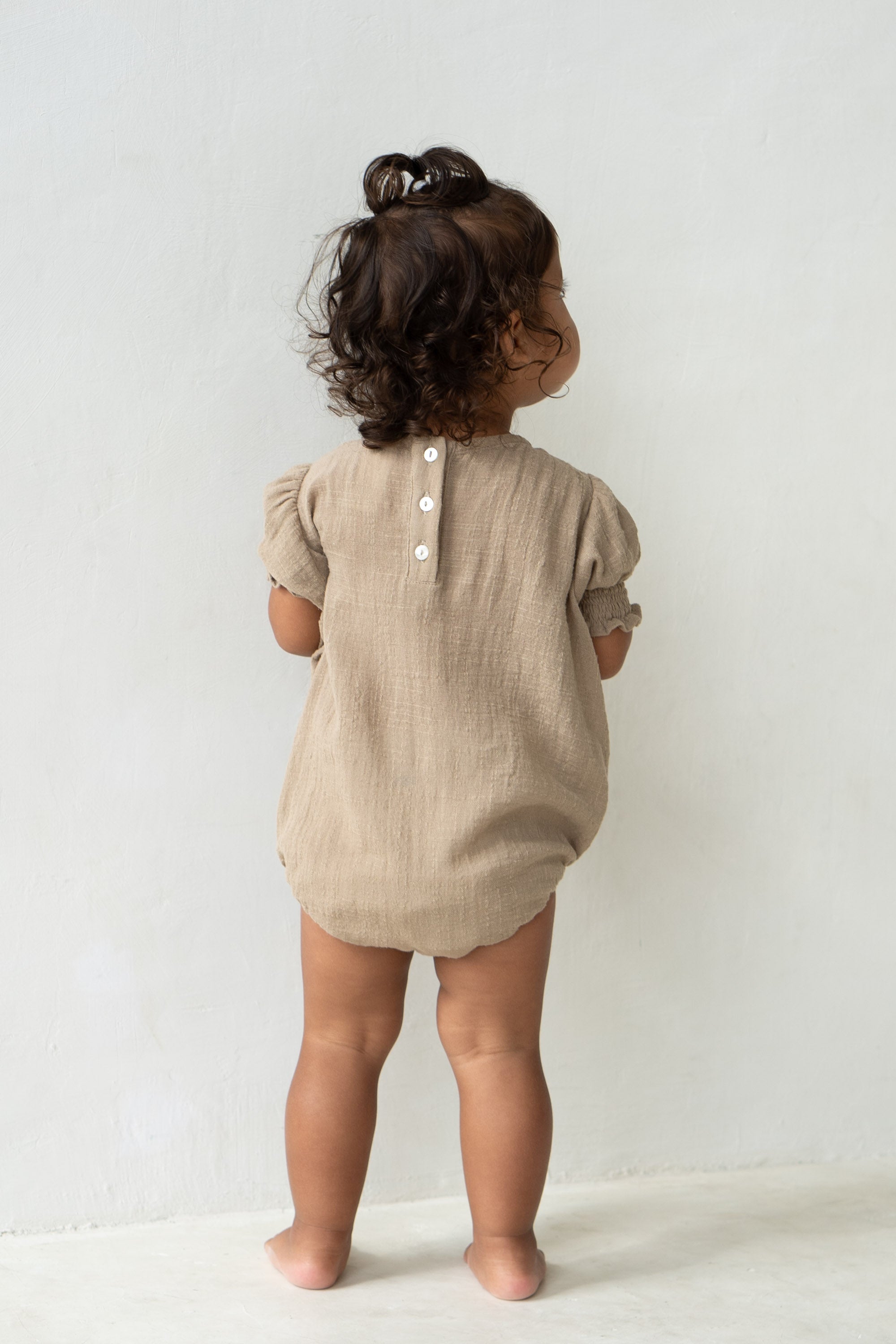 Summer Meadow Romper - Mushroom