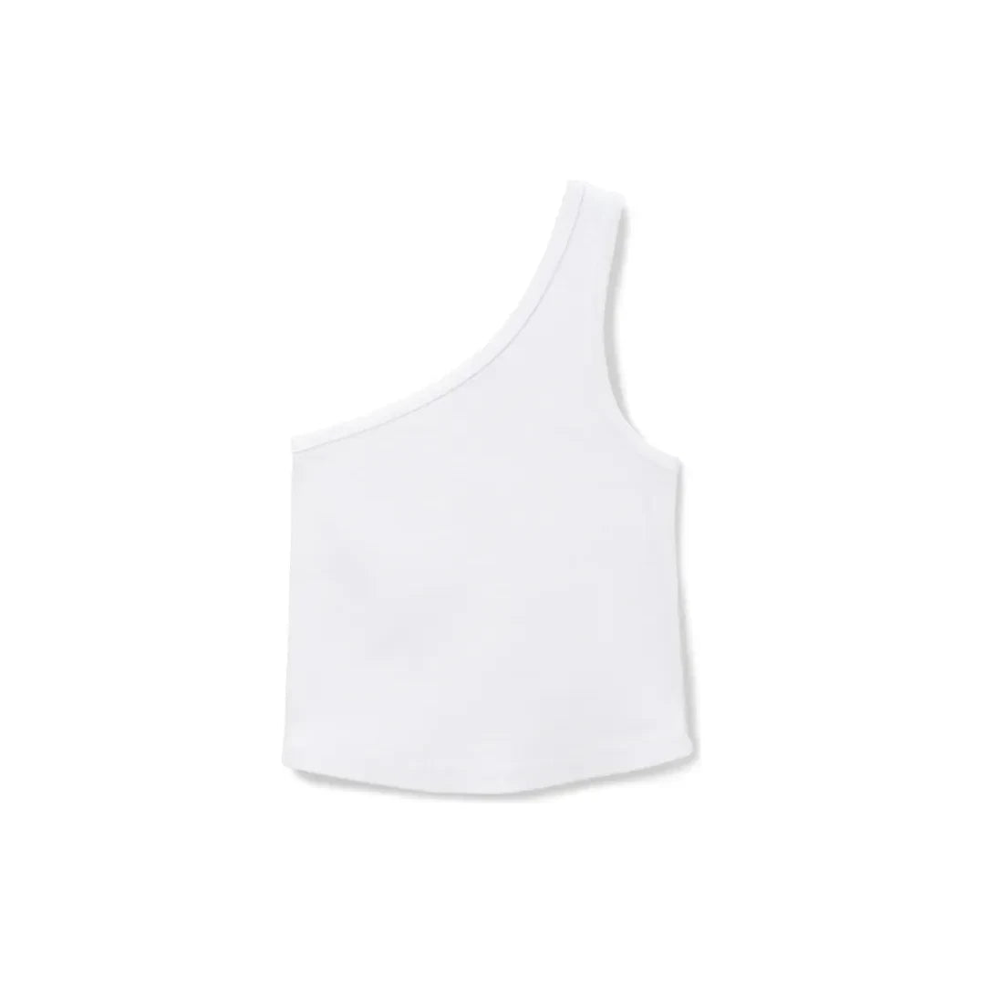 Call Me One Shoulder Rib Tank