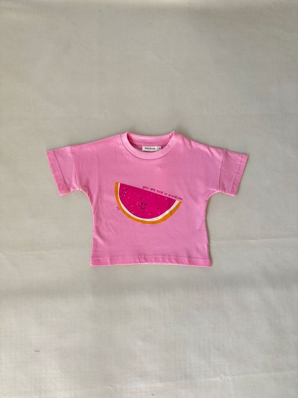 Melon Relaxed Tee - Bubblegum