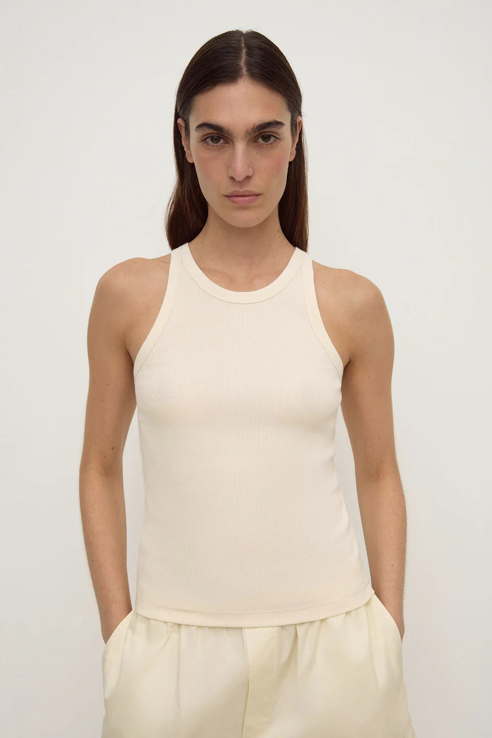 Tabitha Rib Tank – Vanilla