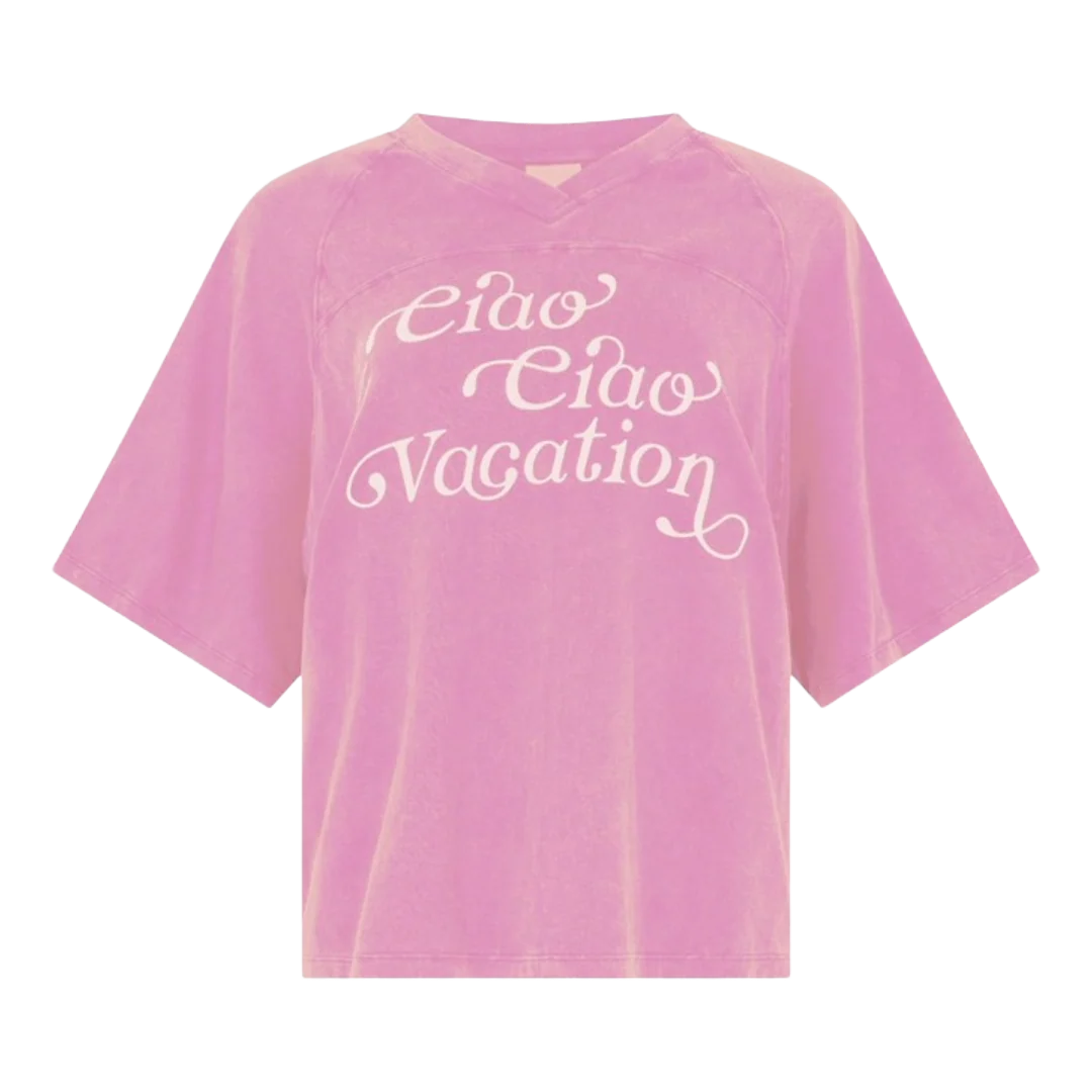 Vacay Crop Tee - Pink