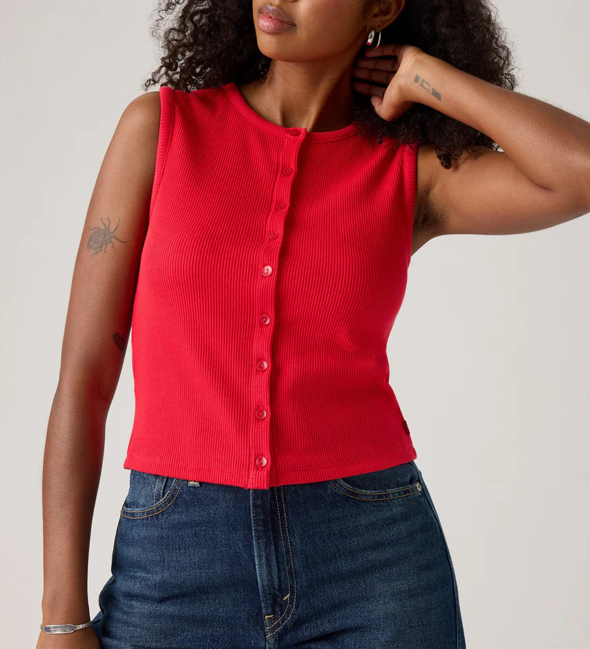 Rory Button-Up Shirt - Red