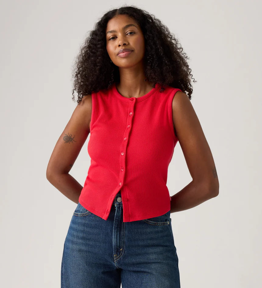Rory Button-Up Shirt - Red