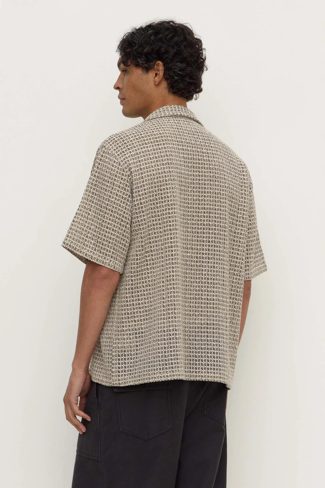 Watson Short Sleeve Shirt - Cream & Black