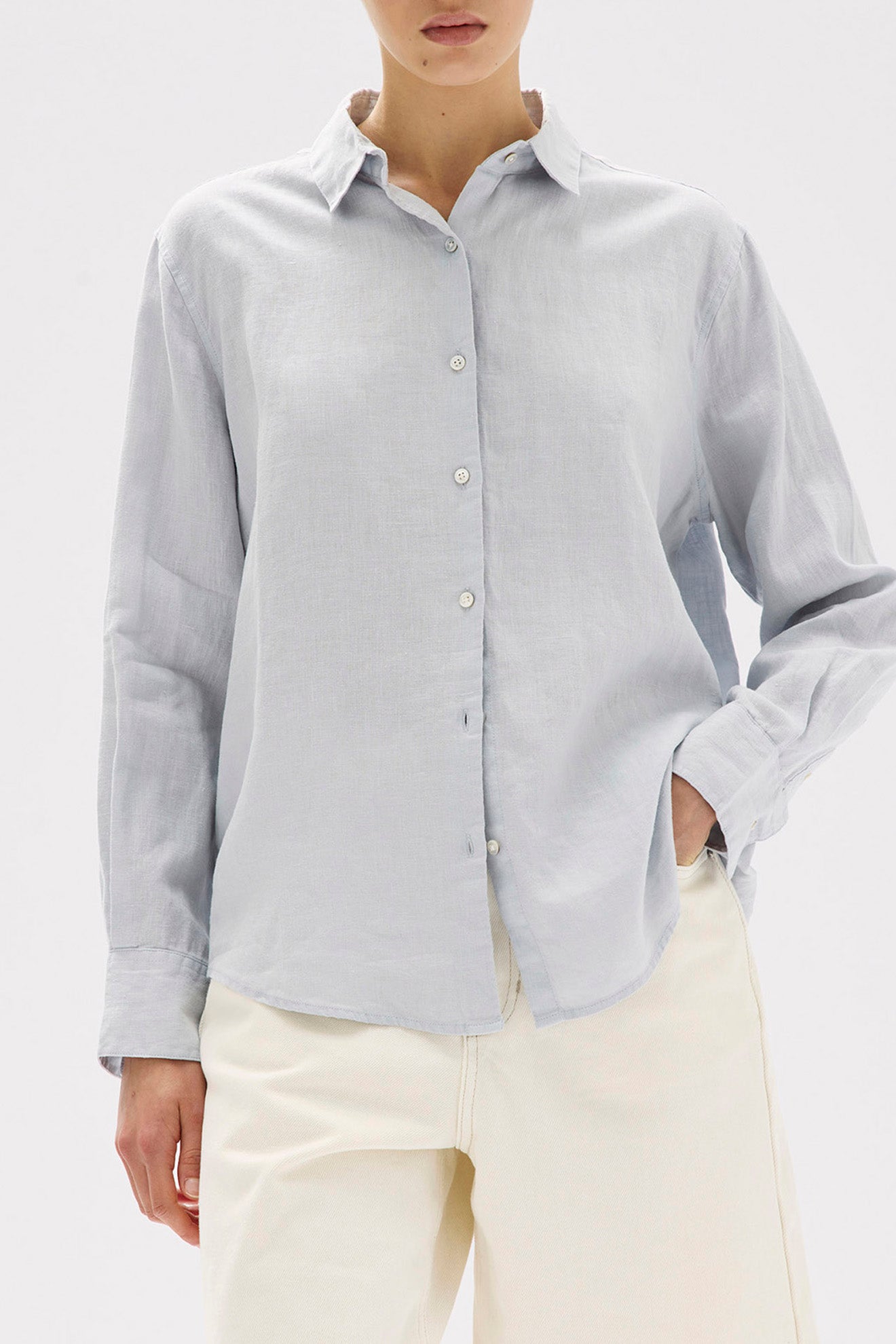 Xander Long Sleeve Shirt - Blue Haze