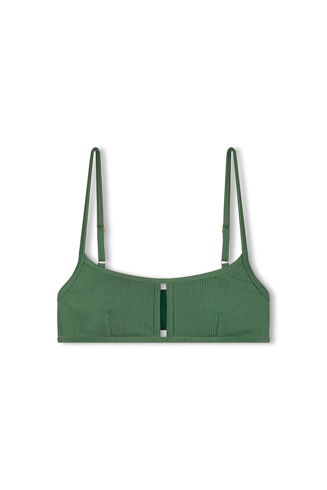 Emerald Textured Bralette & Waisted Full Brief