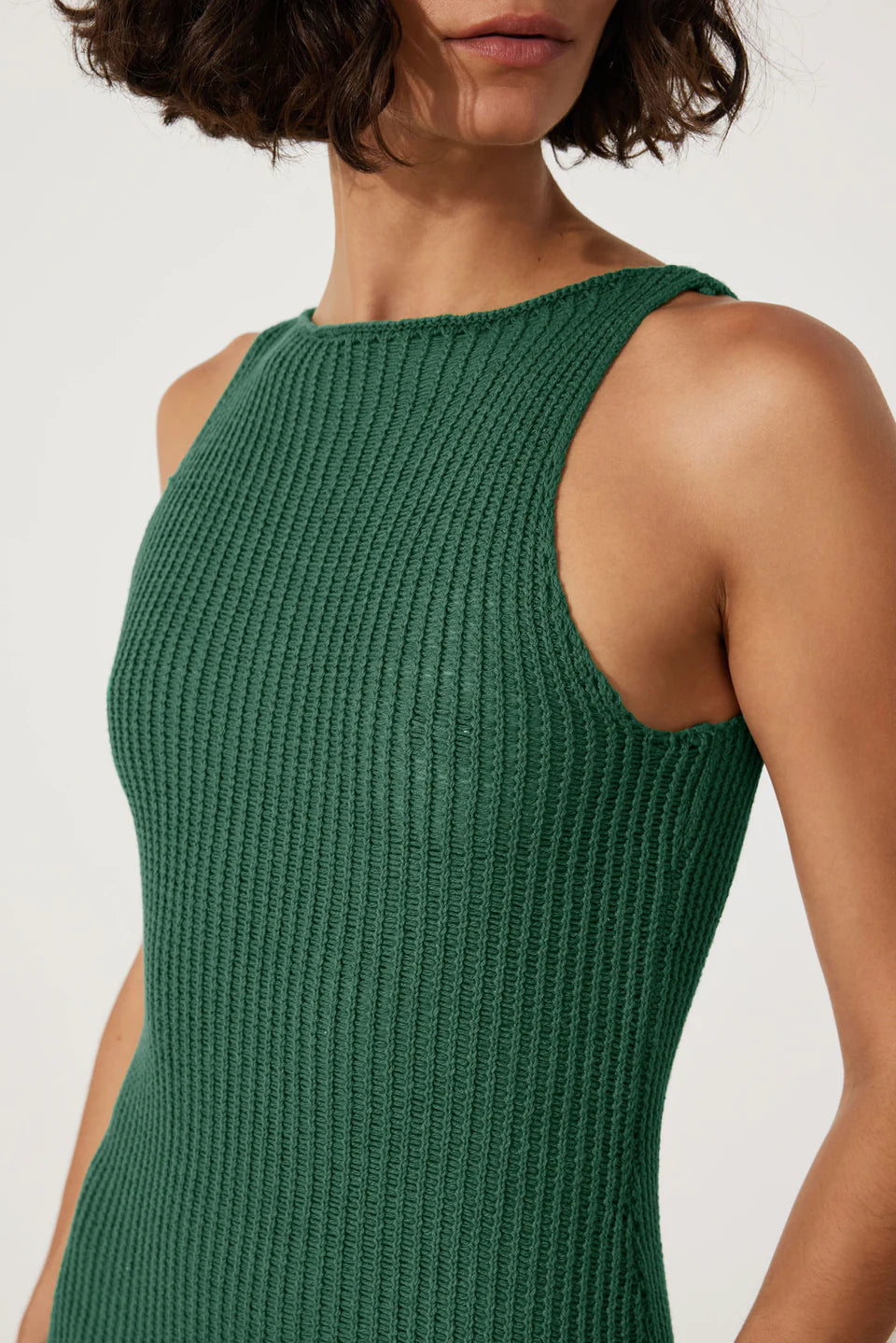 Emerald Crochet Dress