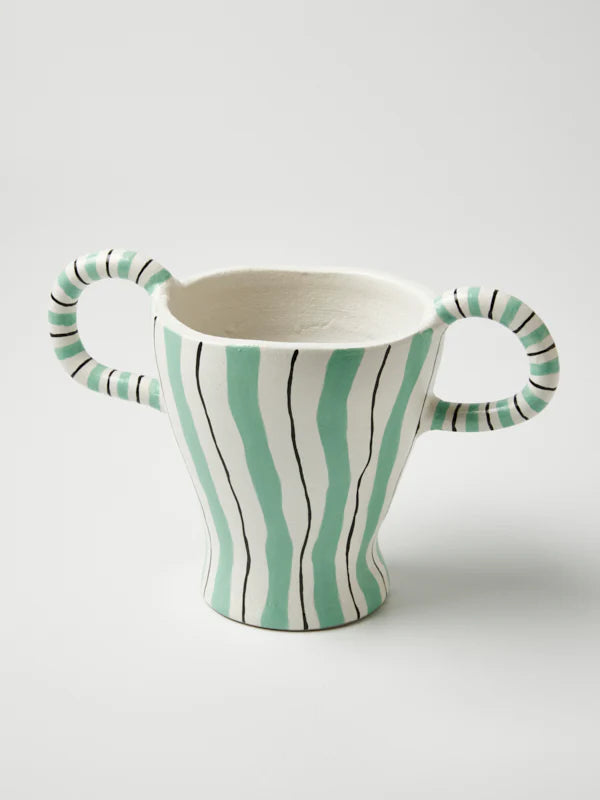 Amalfi Green Handle Vase