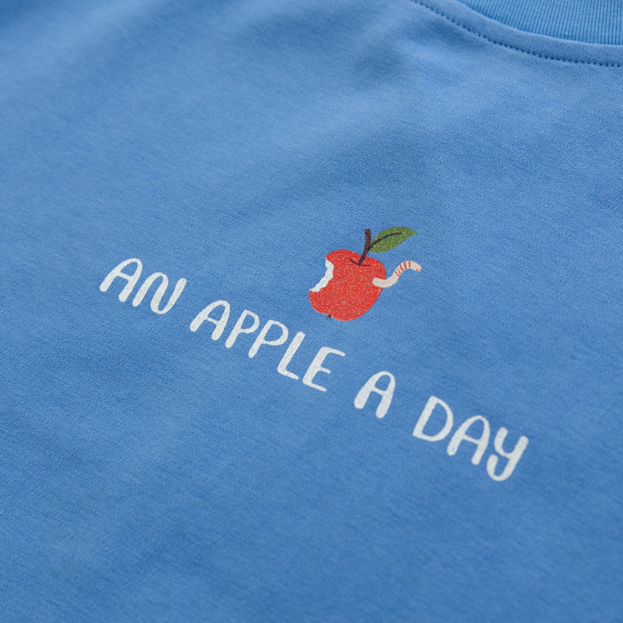 Apple Oversized Boxy Tee - Bluebird