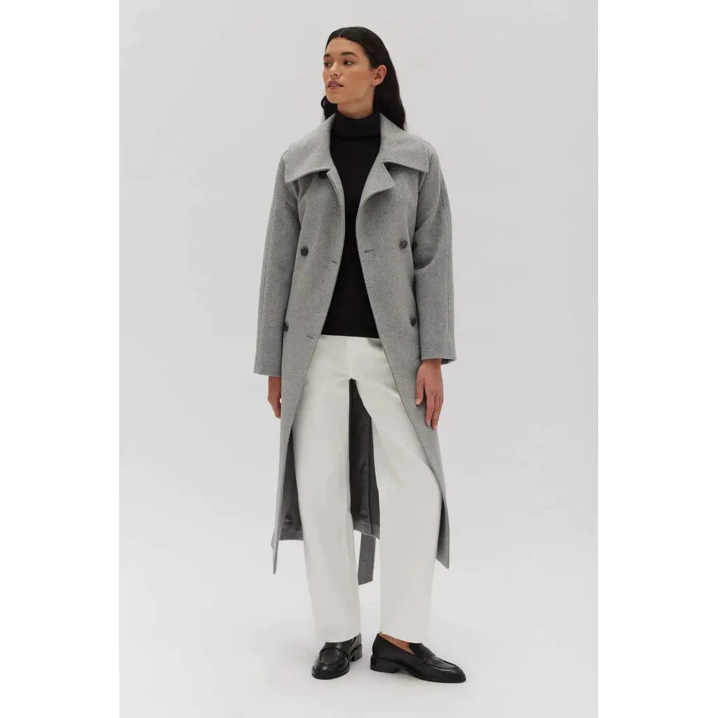 Assembly Label Cocoon Coat - Grey Marle