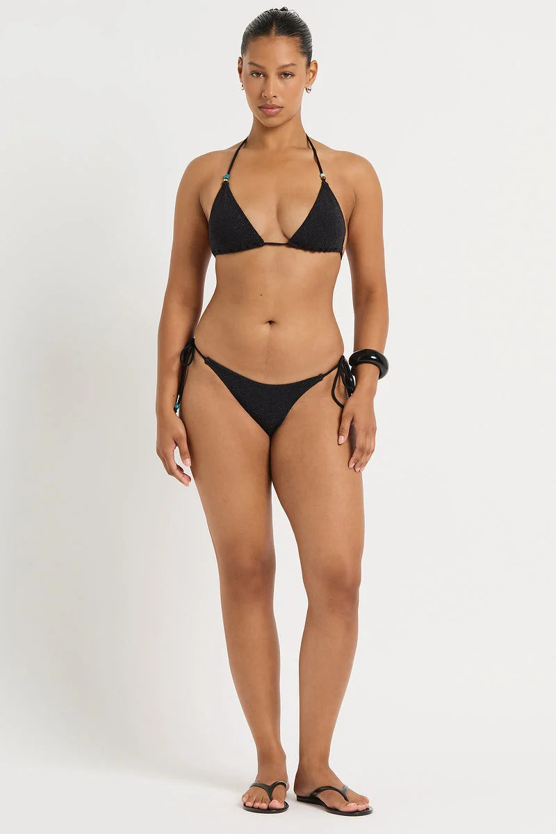 Beaded Ingrid Triangle Bikini Top and Tie Side Vista Brief