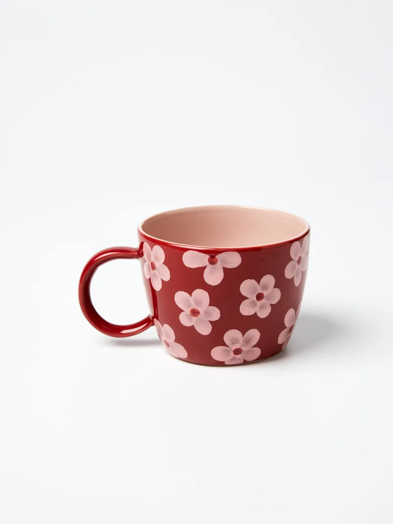 Chino Daisy Mug - Wine