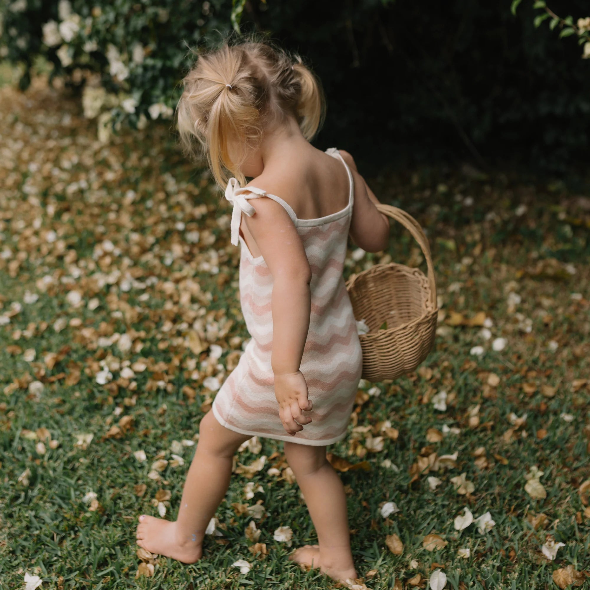 Seashore Knit Dress - Strawberry & Cream