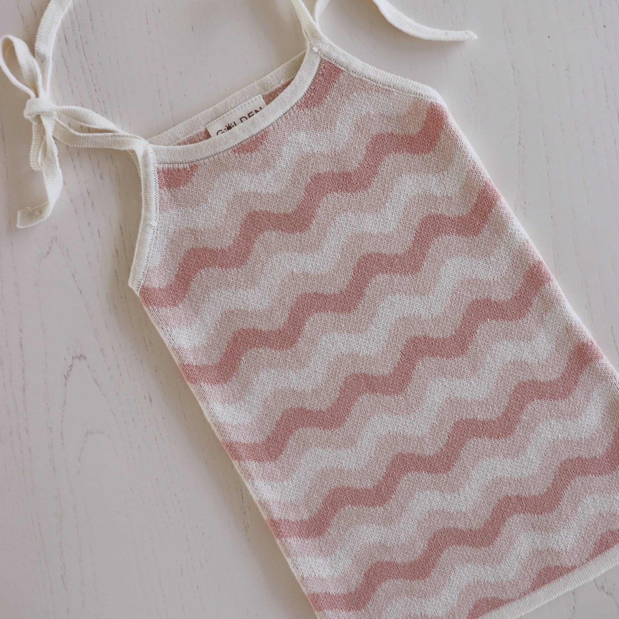 Seashore Knit Dress - Strawberry & Cream