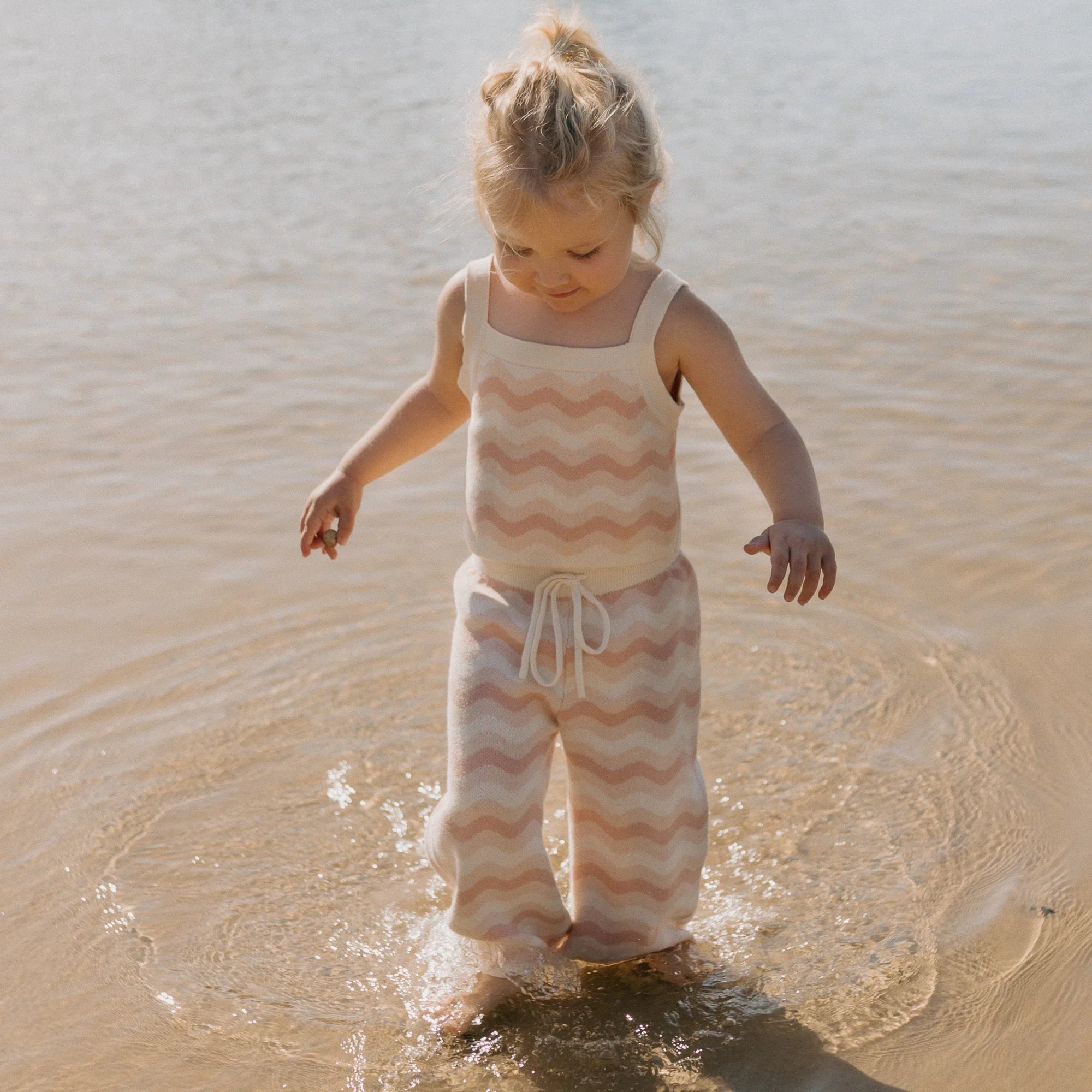 Seashore Knit Set - Strawberry & Cream