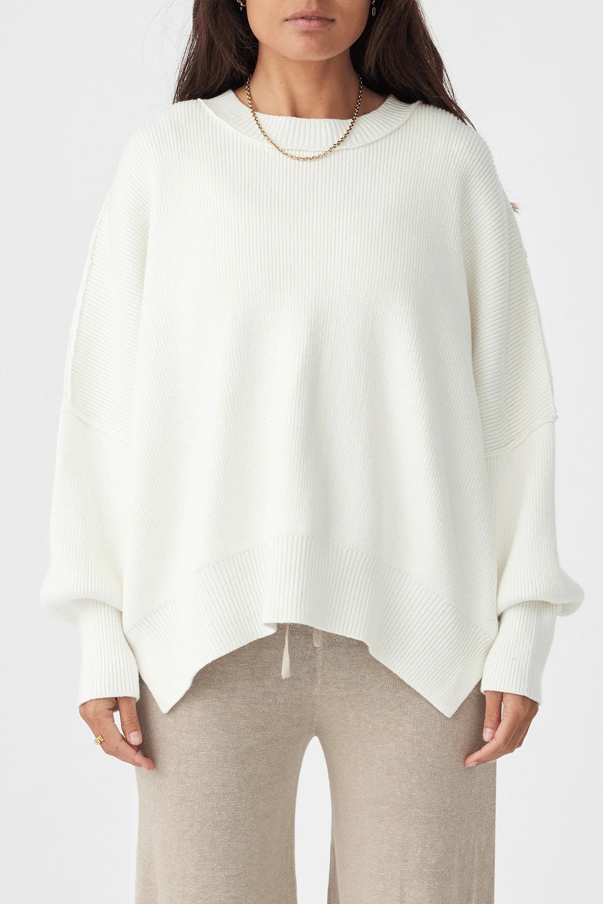 Harper Organic Knit Sweater - Cream