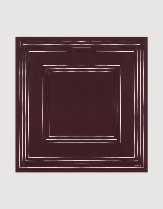 Silk Square Scarf - Merlot